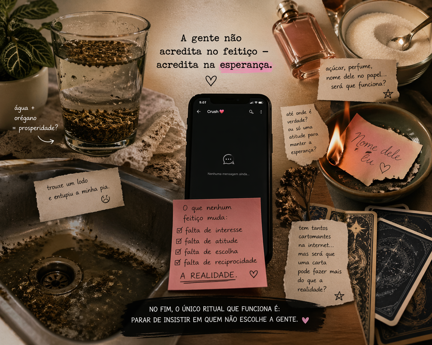 Feitiços, Esperança e o Que a Gente Não Quer Aceitar